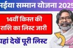Maiya Samman Yojana 14th Installment